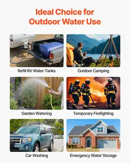 Product image of 142.7 Gal Collapsible Water Storage Bladder, 1000D PVC, Blue