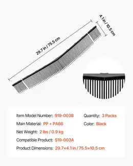 Product image of 3-Pack 30 In. Lawn Sweeper Brush Replacement with V-Shaped Bristles