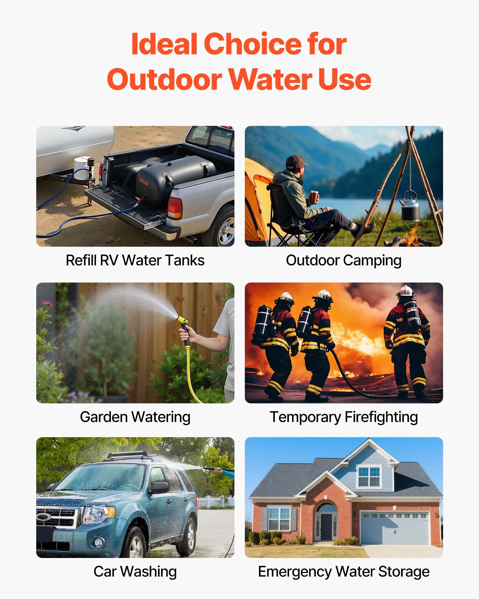 Main product image of 30 Gal Collapsible Water Storage Bladder, 1000D PVC, Black