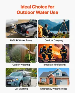 Product image of 30 Gal Collapsible Water Storage Bladder, 1000D PVC, Black