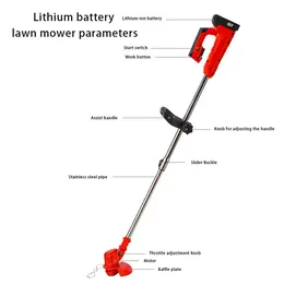 Product image of Cordless Lithium-Ion Lawn Trimmer, Adjustable Handle, Stainless Steel Shaft
