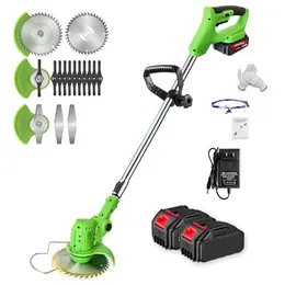 Product image of Cordless Electric Grass Trimmer and Lawn Edger, 2 Batteries & Blades