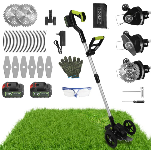 Main product image of 21V Cordless String Trimmer Edger, 2x3000mAh Batteries, 3.6-4.6FT, 90° Rotating Head