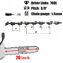 Product image of 20 inch 76 Drive Link Chainsaw Chain, 2-Pack