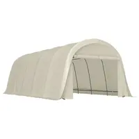 Product image of UPF50 Carport Canopy Tent with Galvanized Frame, Large Door, Beige