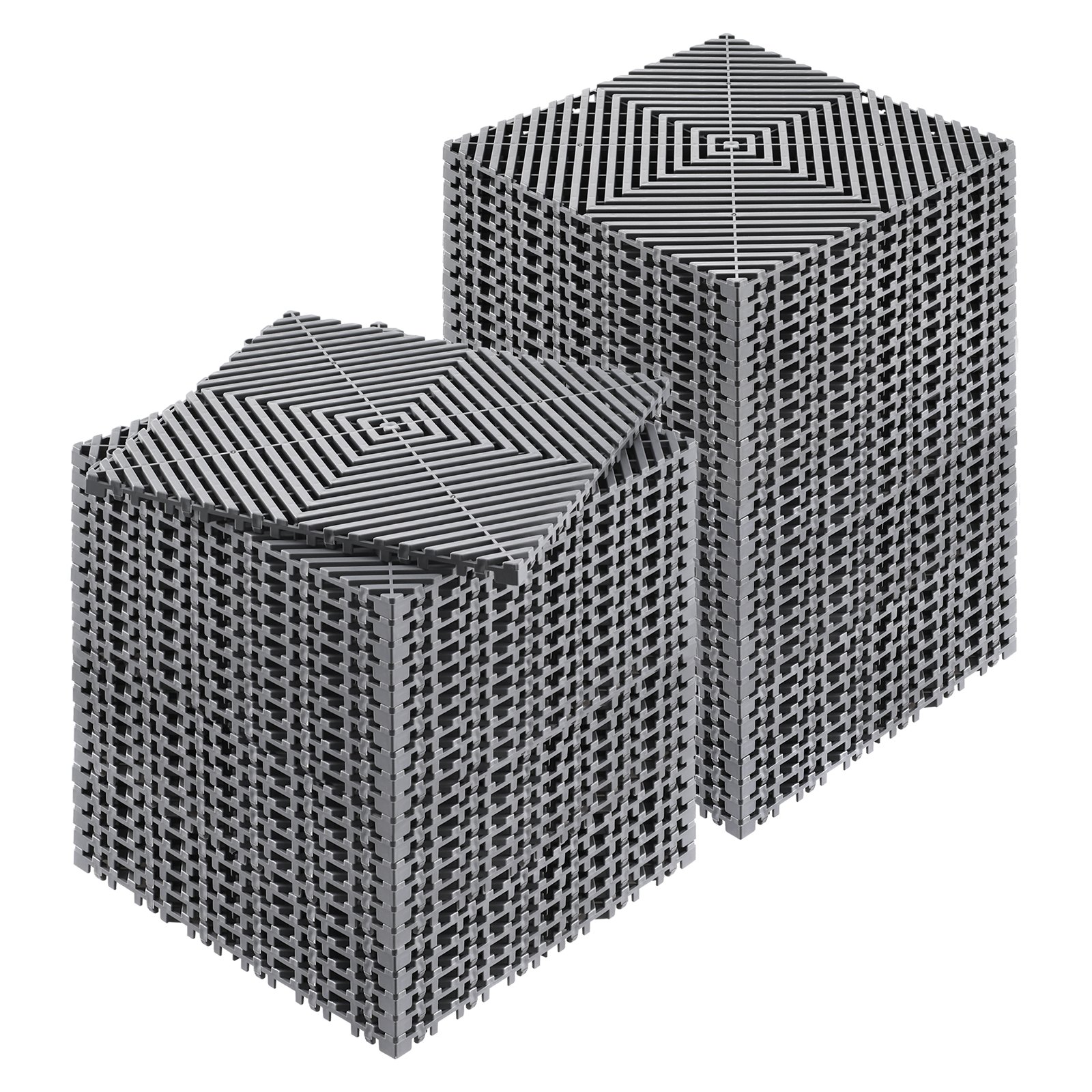 Main product image of 12x12 Gray PP Non-Slip Interlocking Drainage Mat, 50-Piece Set