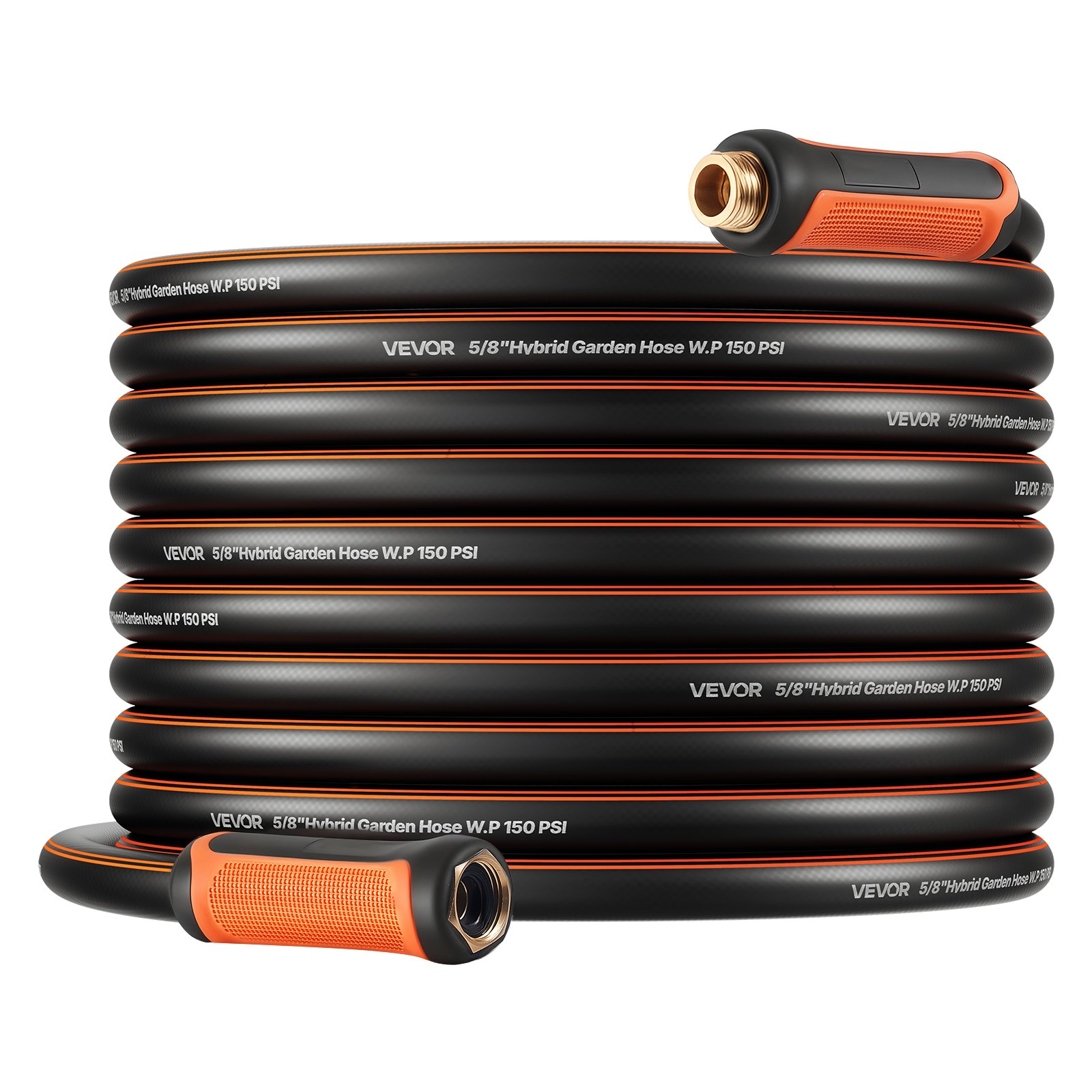 Main product image of Garden Hose, 75 Ft, 5/8 Inch, 4-Layer Rubber, 150 PSI Working, 600 PSI Burst