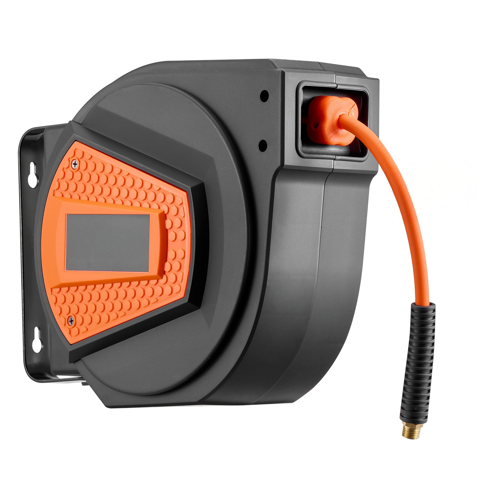 Main product image of 1/4 inch x 50 ft Retractable Hybrid Air Hose Reel, 300 PSI, Auto Rewind, Blow Gun