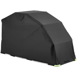 Product image of Motorcycle Storage Shelter, 600D Oxford Flip-Up Tent, Lock, Vents, 110x43x63 In, Black