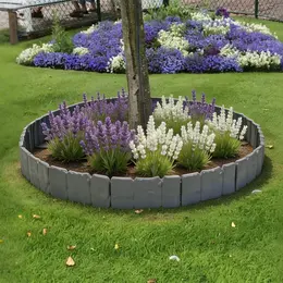 Product image of 16FT Plastic Landscape Edging, 20 Faux Cobbled Stone Borders, 20 Spikes