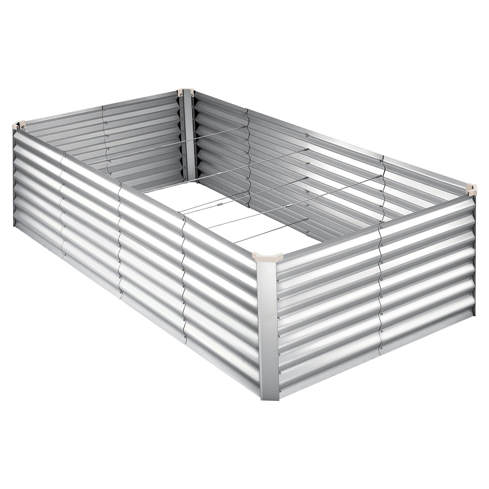 Main product image of Galvanized Raised Garden Bed, 8x4x2 Ft, Rectangular Planter Kit