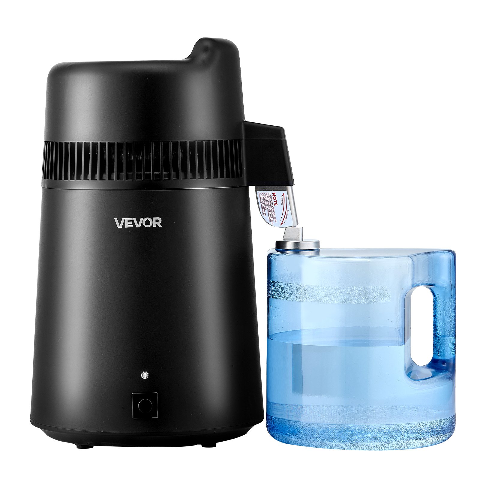 Main product image of Water Distiller, 6L (1.6 Gallon), 900W, Plastic, Stainless Steel Interior, Black