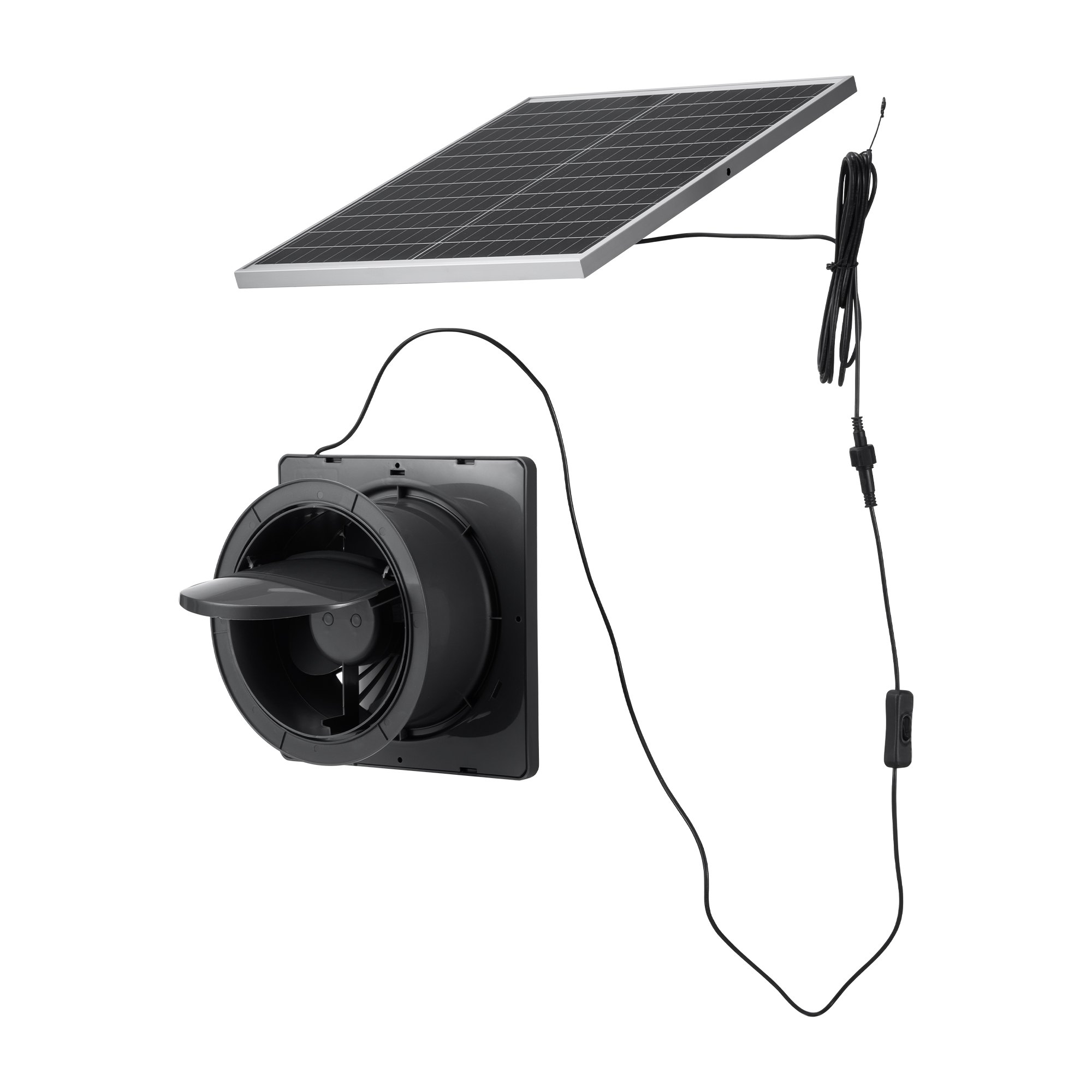 Main product image of Solar Powered Fan, 25W Panel, 220 CFM, 2030 RPM, Adjustable Angle