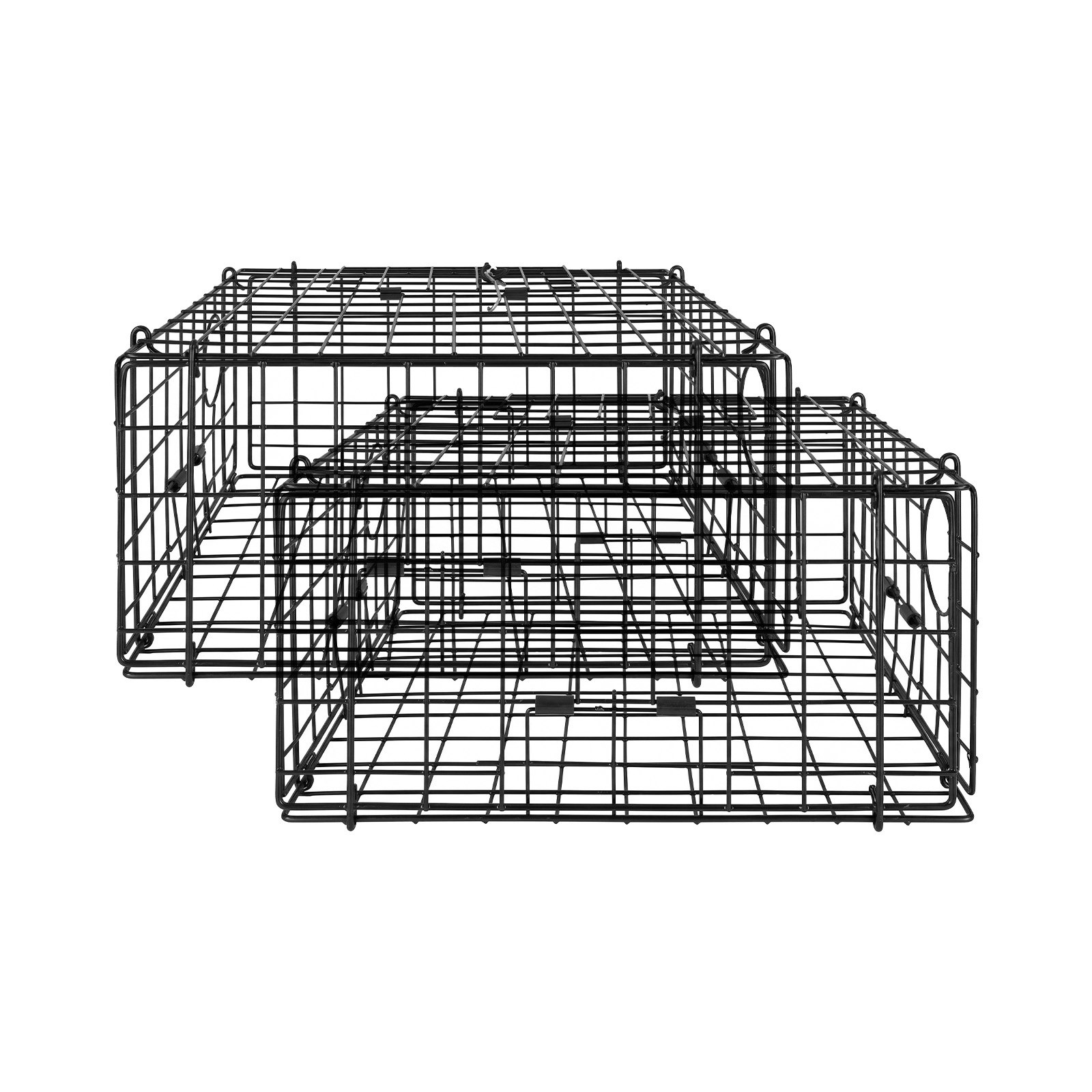 Main product image of 2-Pack Crab Trap, 24.4x24.4x11.8 Inch, PVC Coated, Dungeness, Gauge, Float, Rope