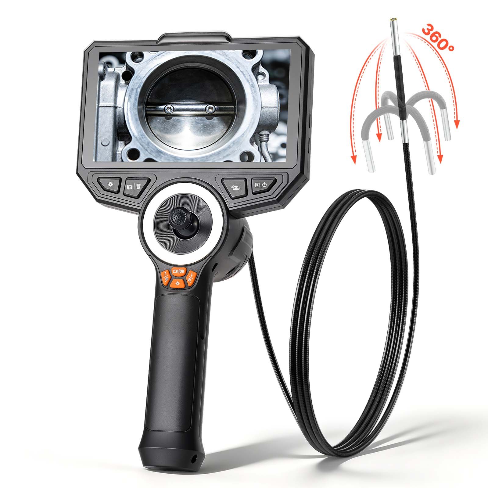 Main product image of Articulating Borescope, 0.15 in. Lens, 4-Way Articulation, 6 in. IPS Screen, 8X Zoom, 7000mAh