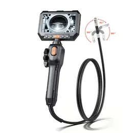 Product image of Industrial Borescope Camera, 1080P HD, 2-Way Dual-Lens, 0.24-inch Articulated Probe, 4.9FT