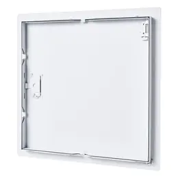 Product image of Galvanized Steel Access Panel, 13.3 x 13.3 in, Hinged, Screwdriver Latch, White