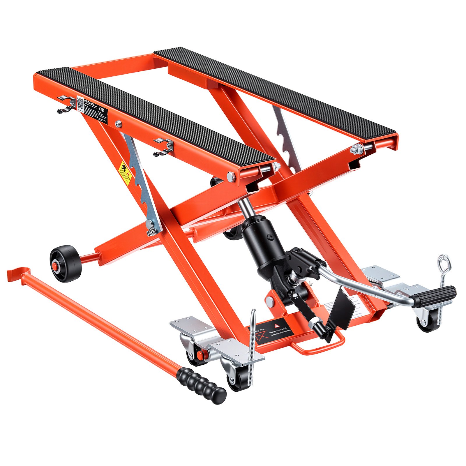 Main product image of Hydraulic Scissor Motorcycle Lift Jack, 1100 Lbs, Foot-Operated, 4.72-15.15 in. Height