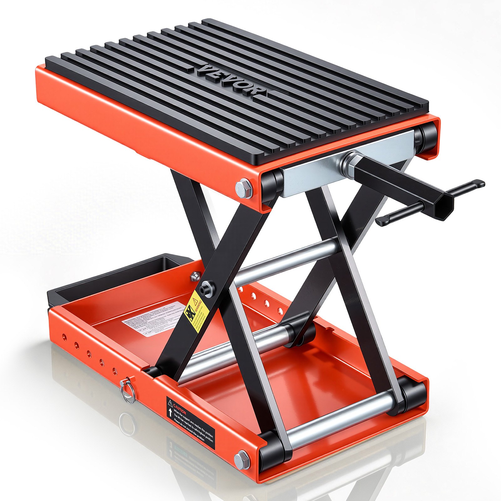 Main product image of 1500 Lbs Motorcycle Scissor Lift Jack, 4.13-13.77 inch Lift Height, Wide Deck, Lock Pin