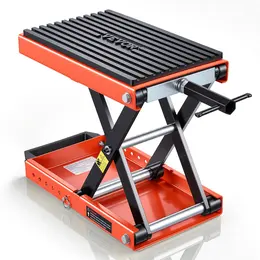 Product image of 1500 Lbs Motorcycle Scissor Lift Jack, 4.13-13.77 inch Lift Height, Wide Deck, Lock Pin