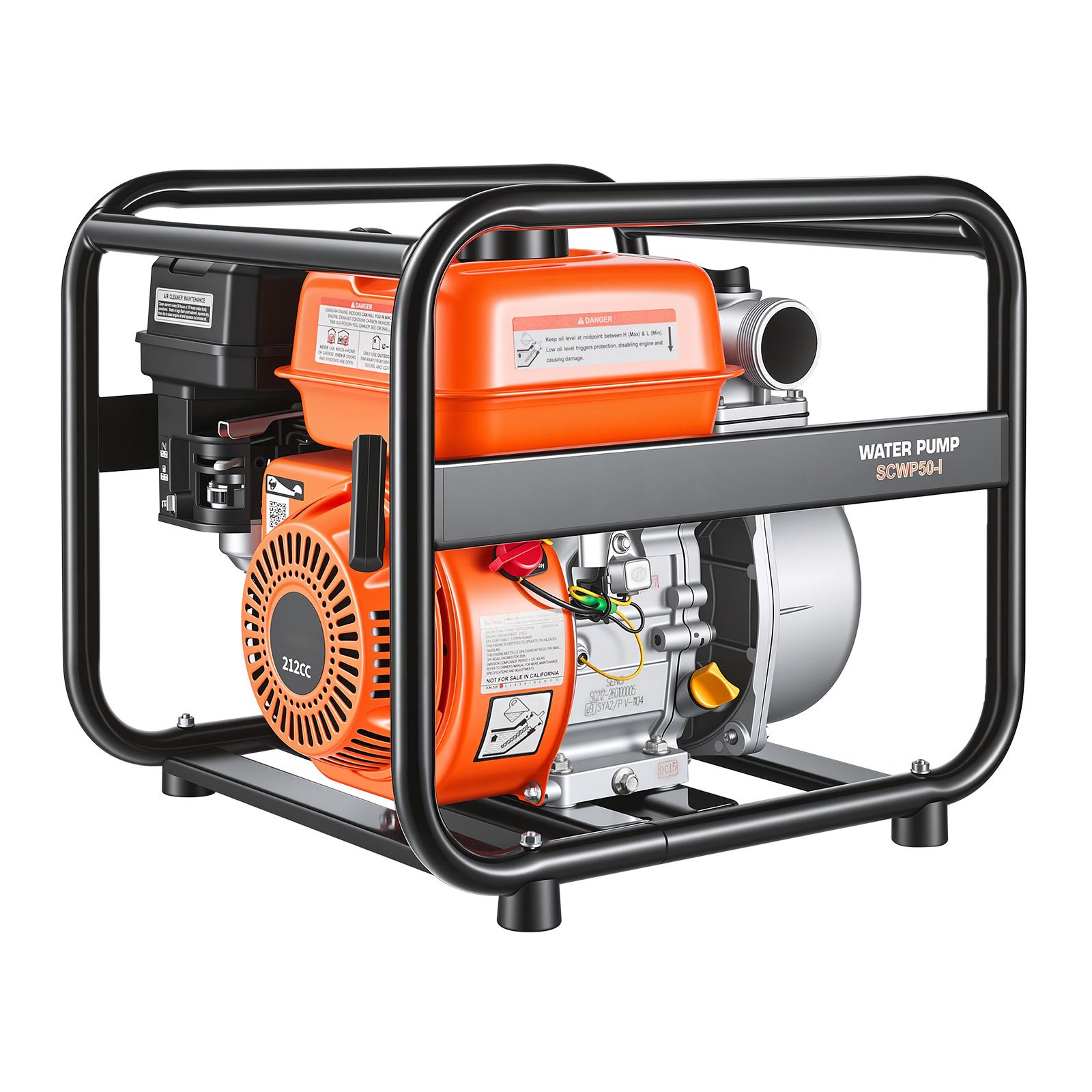 Main product image of 2 In. 132 GPM 6.5HP Gasoline Engine Semi-Trash Water Pump