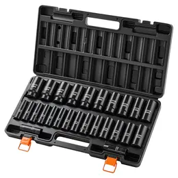 Product image of 1/2" Drive, 26-Piece Metric 6-Point Cr-V Impact Socket Set, 10-30, 32-36mm