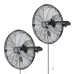 Product image of 18 In Wall Mount Fan, 3-Speed, Adjustable Angle, Mechanical Control, 2 Pack