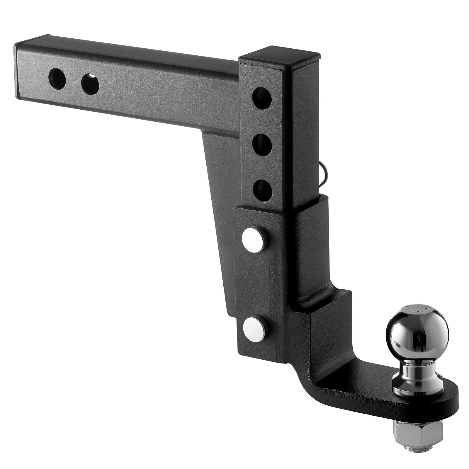 Main product image of Adjustable Trailer Hitch Ball Mount, 2-Inch Receiver, 2-Inch Ball, 7500 Lbs GTW, 9.5-Inch Drop