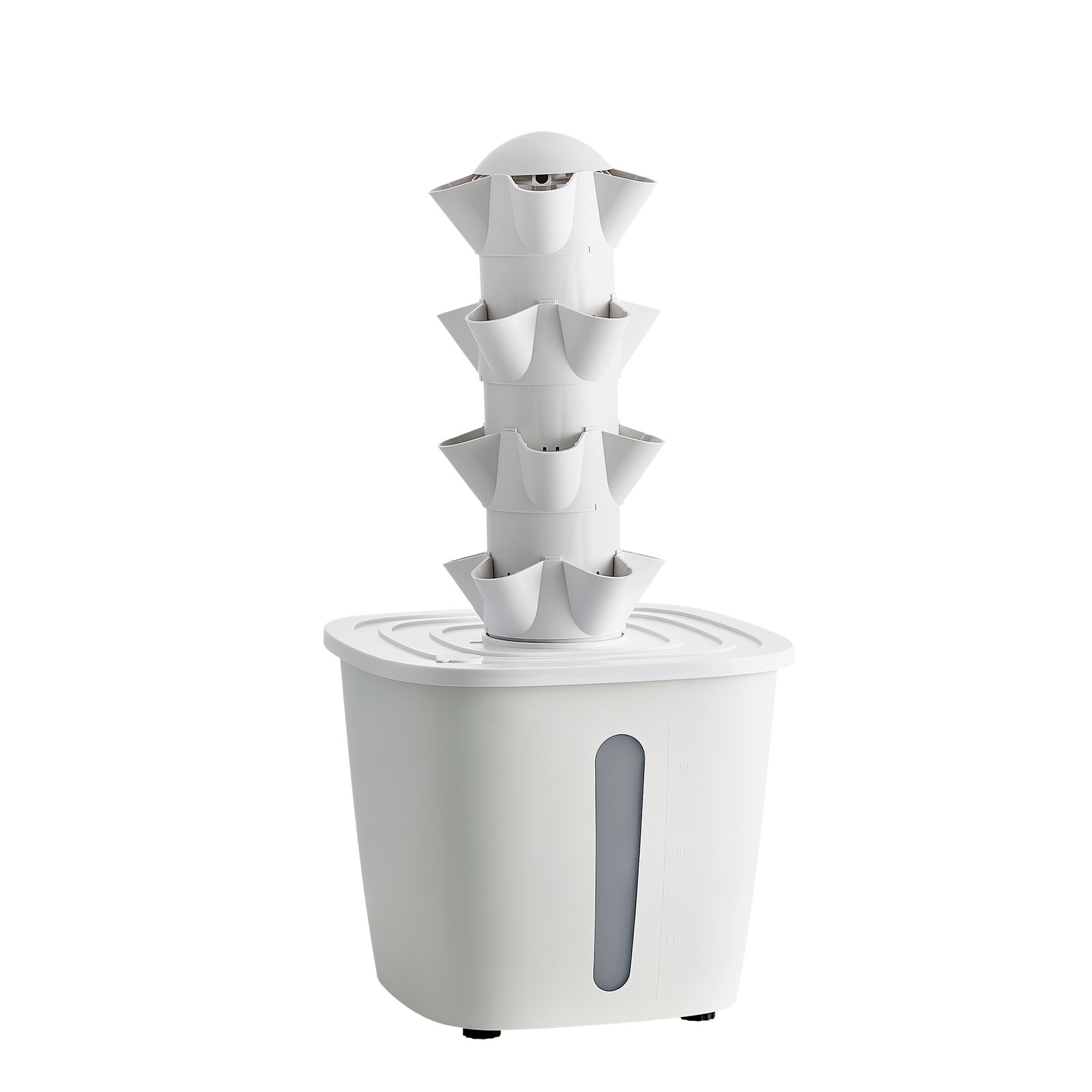 Main product image of Vertical Hydroponic Tower, 20 Pods, 4 Tiers, 20L Tank, Pump
