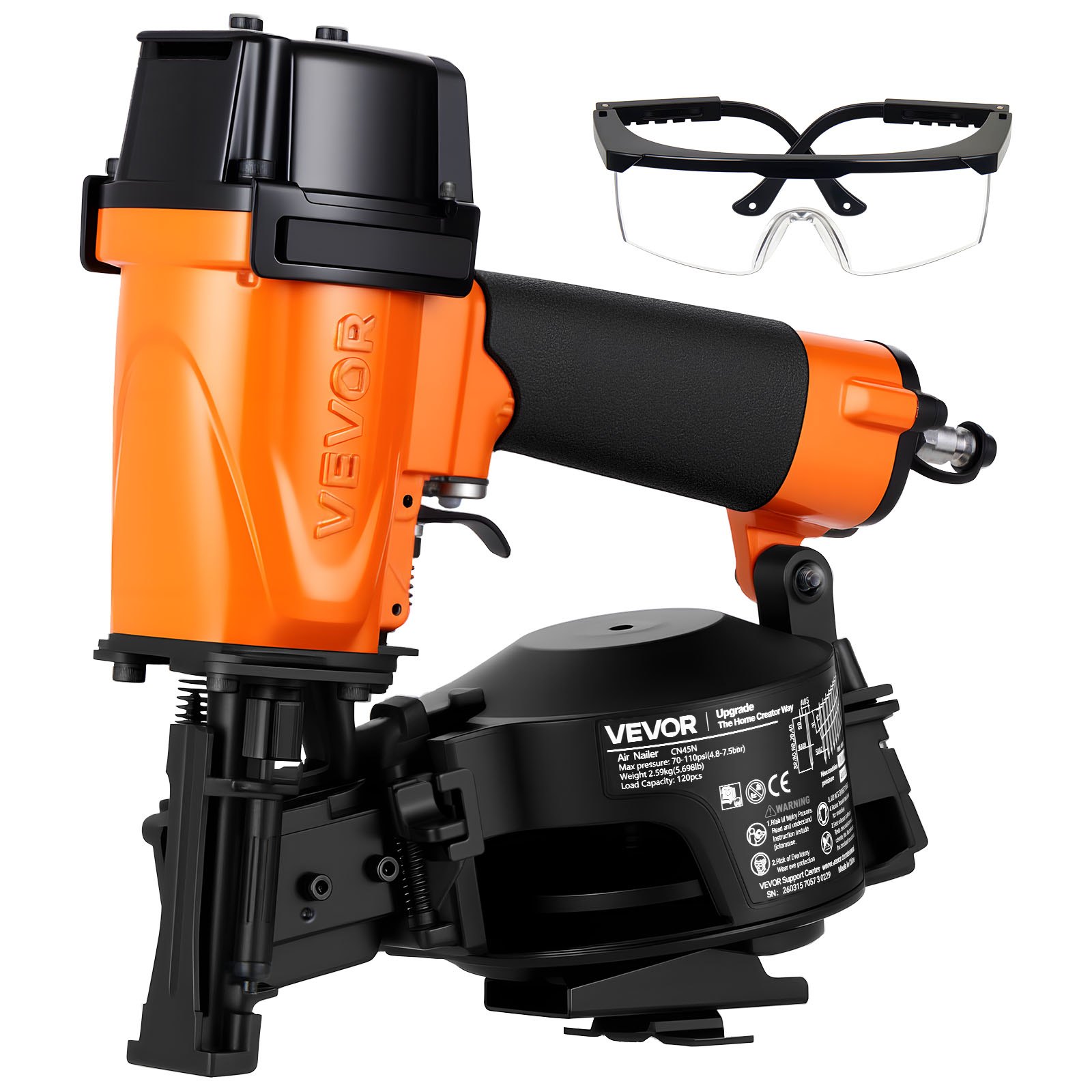 Main product image of CN45N Roofing Nailer, 3/4-1-3/4 inch 15-Degree Pneumatic Coil