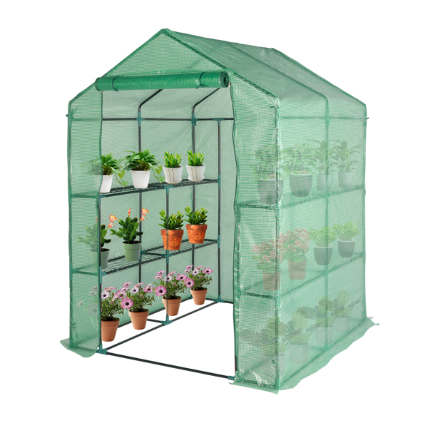 Main product image of 143x143x195cm Black Iron Pipe PE Cloth Greenhouse, Zipper Rolling Door, 54690859