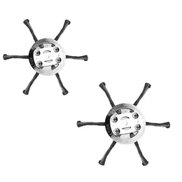 Product image of Two 6-inch 6-wire Steel Wire Brush Trimmer Heads for String Trimmers