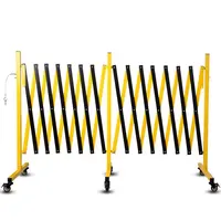Product image of 23FT Retractable Metal Barricade with Casters