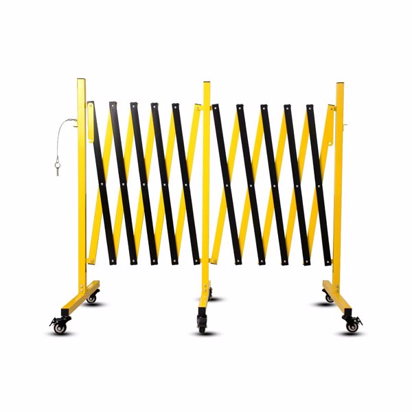 Main product image of 17 ft Metal Expandable Barricade, Portable, with Casters