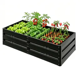 Product image of Outdoor Metal Raised Garden Bed, 6 Support Poles, 207 Gallon, 6.3x3.1x1.5ft