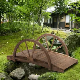 Product image of 3.3ft Wooden Garden Bridge for Outdoor Landscaping