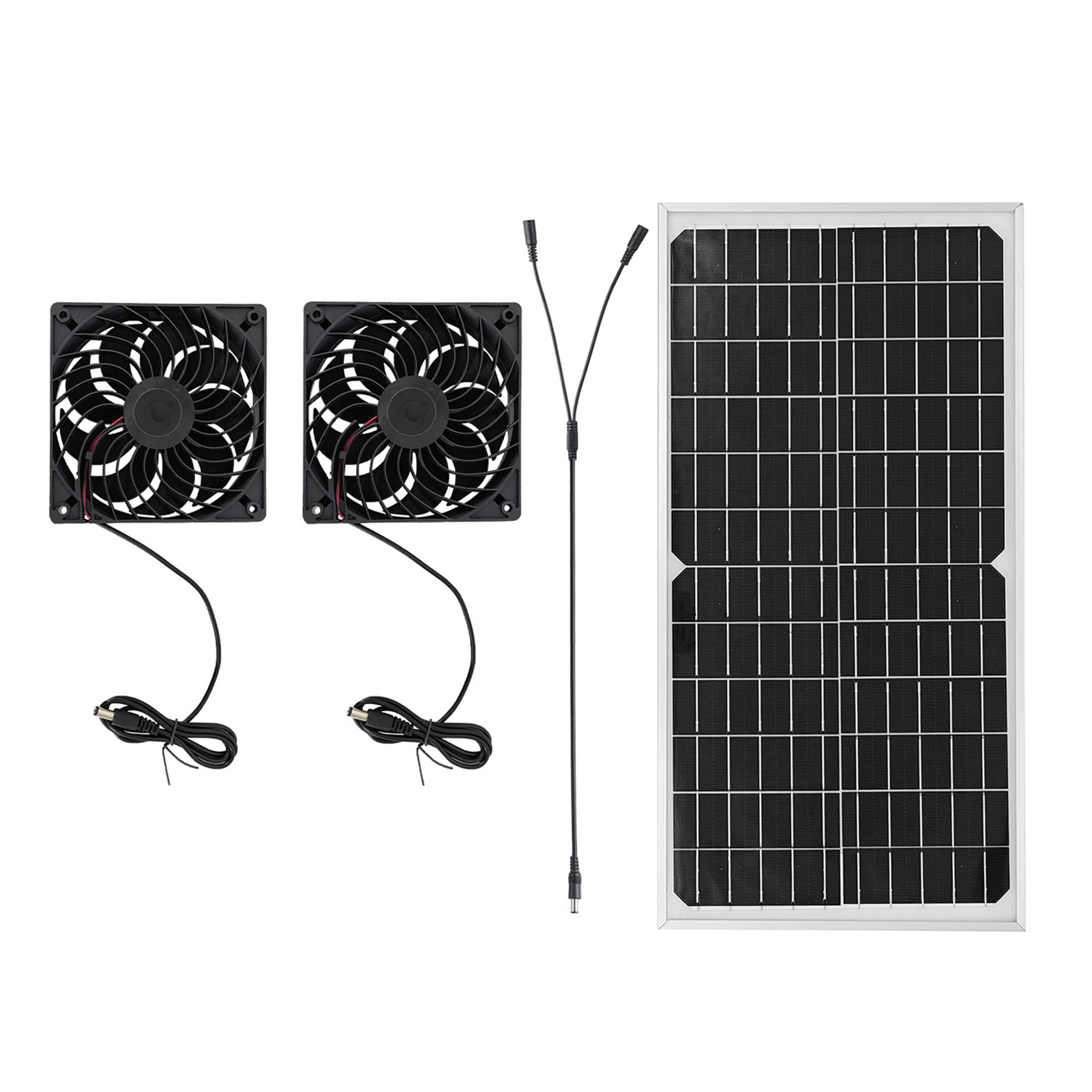 Main product image of Solar Exhaust Fan Kit, 16W Panel, Two Brushless DC Fans