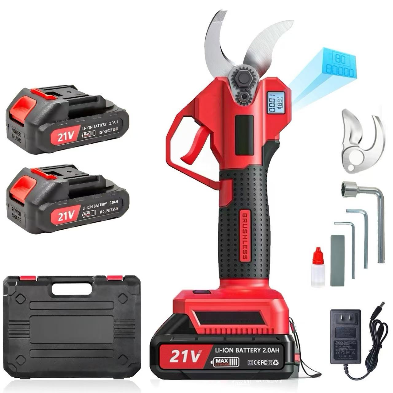 Main product image of Cordless Electric Pruning Shears, 1.2-inch Cut, LCD Display