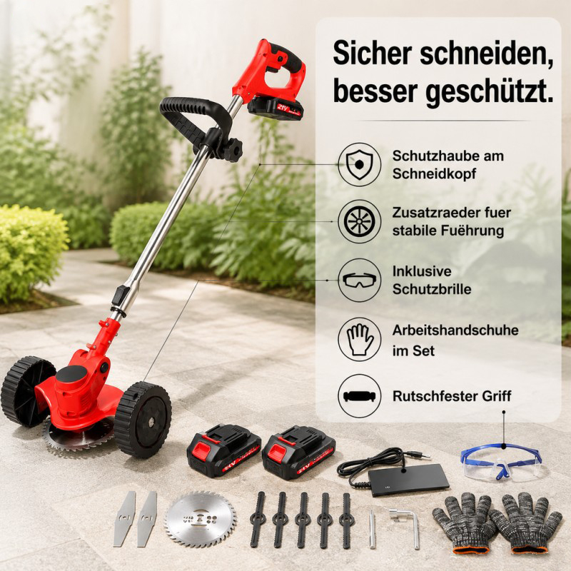 Main product image of 21V Cordless Grass Trimmer with Two Batteries