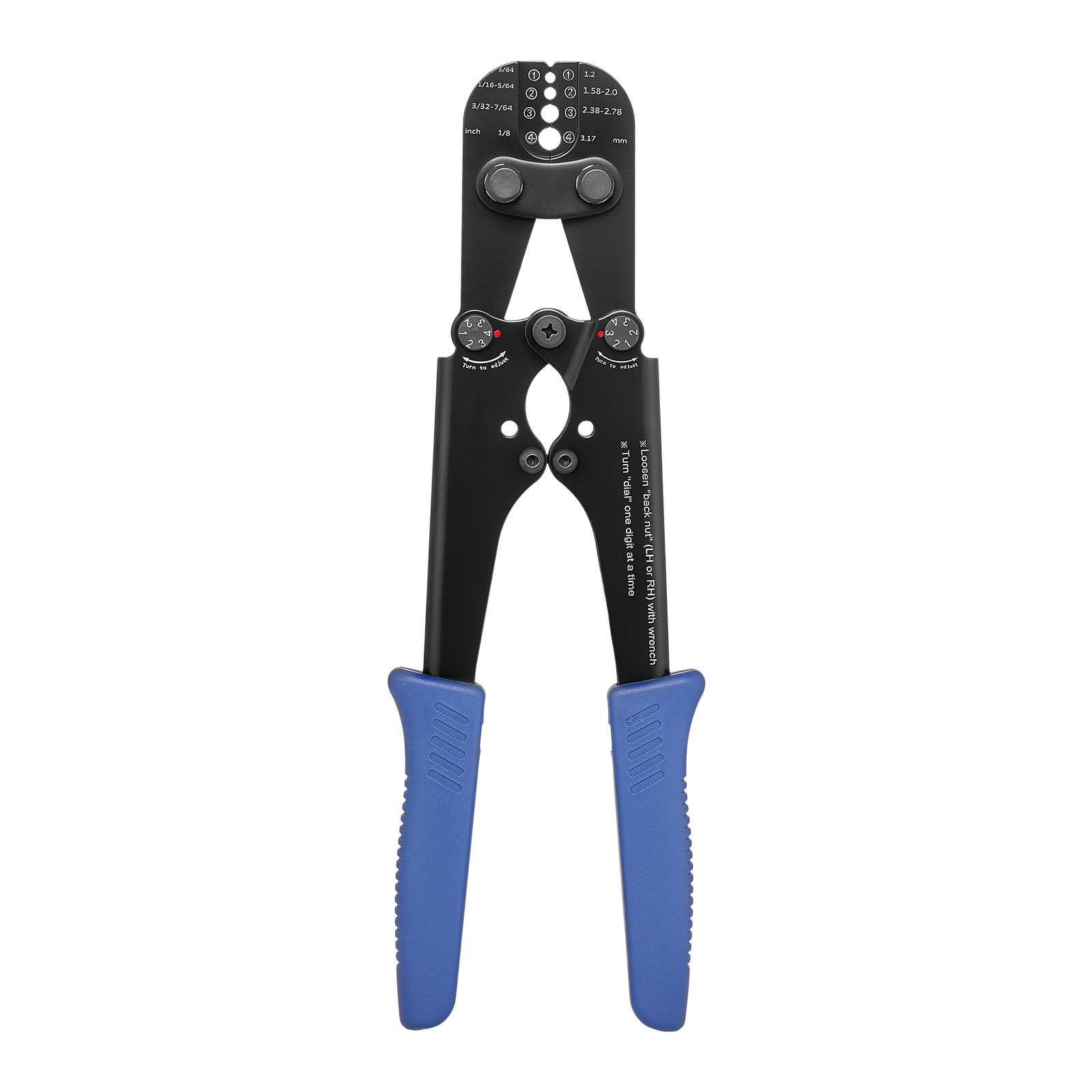 Main product image of Wire Rope Crimper, 3/64-1/8 inch, Adjustable Force, Metric/Imperial