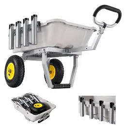 Product image of Aluminum Fishing Cart, 200 Lb Capacity, Poly Bed, 13-Inch Tires