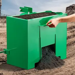 Product image of Ballast Box, 3-Point Cat 1, 800 Lbs, 2 Inch Hitch Receiver, Steel, 3.2 Ft³, Green