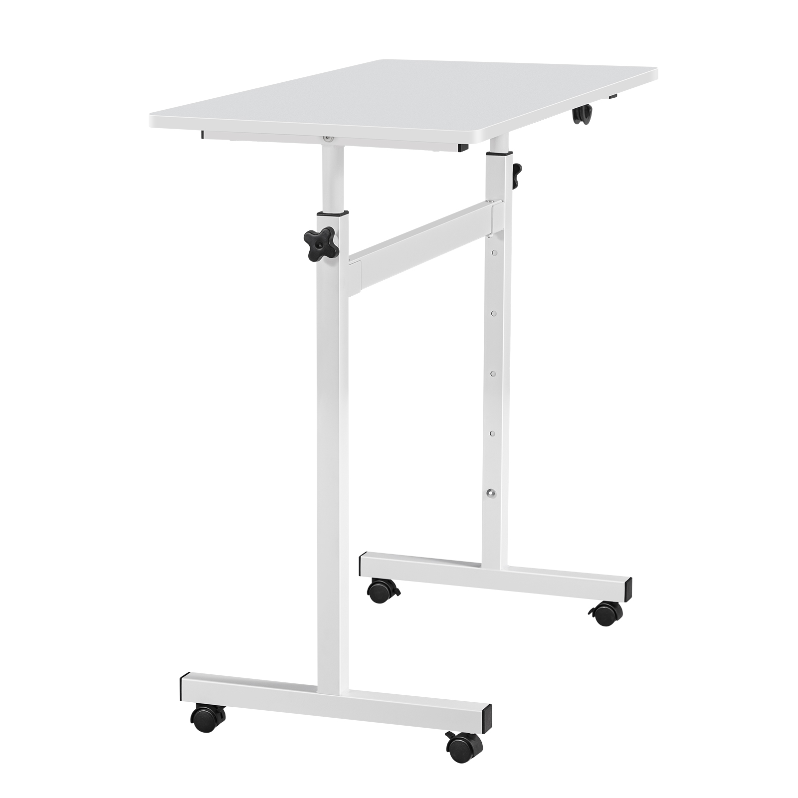 Main product image of Adjustable Height Mobile Standing Desk, 32 x 16 In, Lockable Casters, 55.1 Lbs Capacity, White