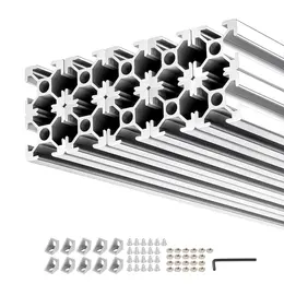 Product image of 10-Pack 2020 European Standard T-Slot Aluminum Extrusion, 39.37 Inch (1000mm), Silver