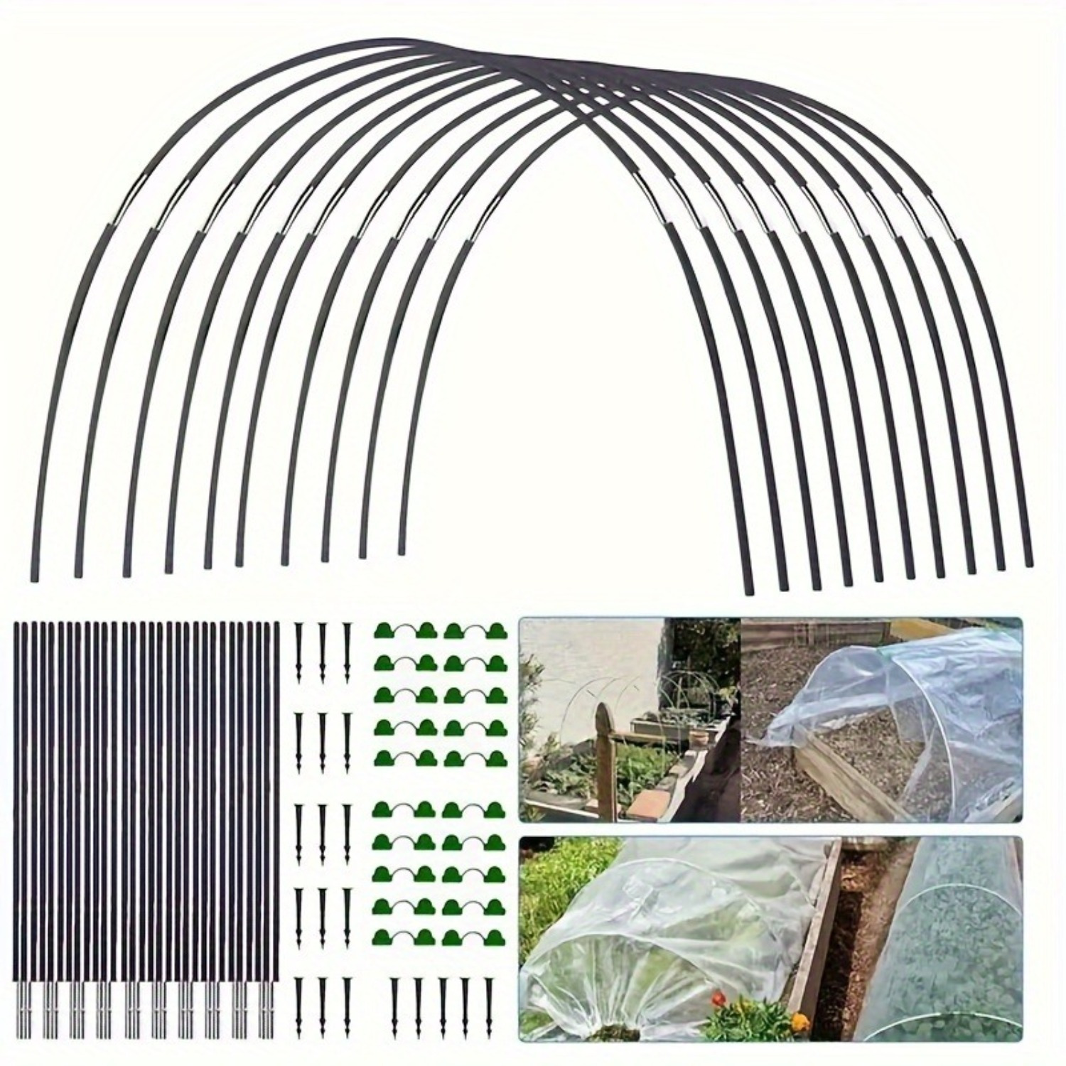 Main product image of 54-Piece Adjustable Fiberglass Garden Arch Set, 60–90 cm