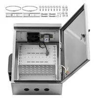 Product image of 20x16x8 in Stainless Steel Electrical Enclosure, IP65, Fan, Thermostat, Wall/Pole Mount