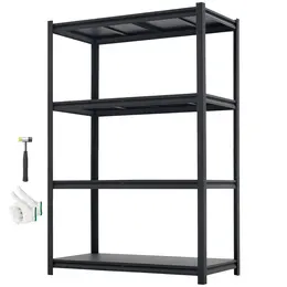 Product image of 4-Tier Adjustable Metal Storage Shelving Unit, 2400 Lbs, 40.55x20.55x60.2 In