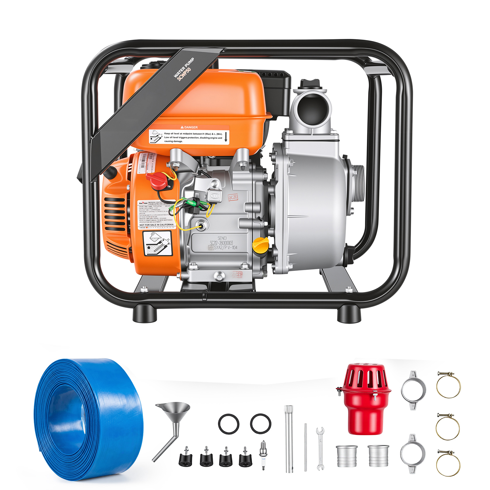 Main product image of 2 In. 132 GPM 7HP Gas Powered Semi Trash Water Pump