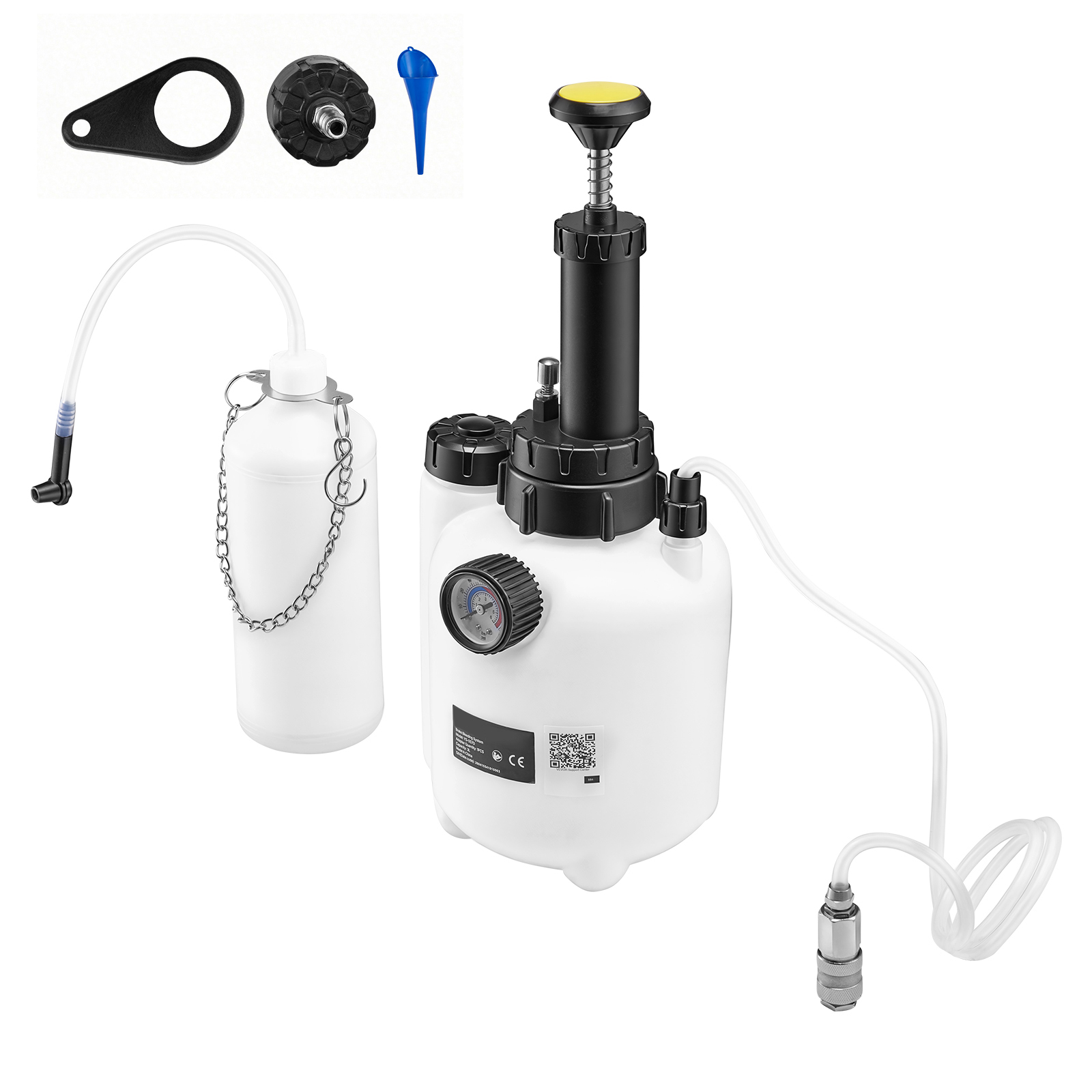 Main product image of Manual Brake Fluid Bleeder Kit, 3L, with 1L Waste Bottle and 4 Adapters