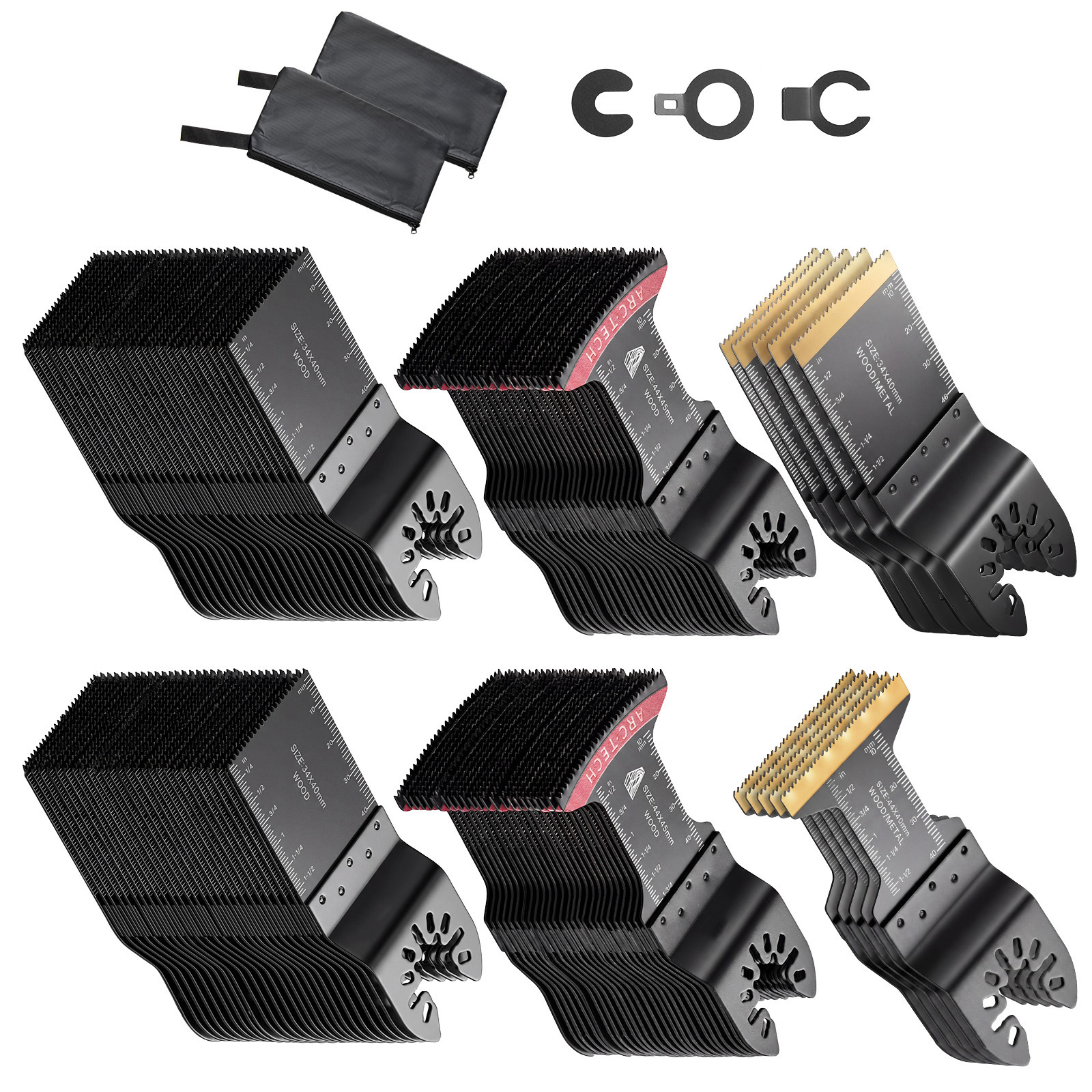 Main product image of 110-Piece Universal Quick Release Oscillating Blades for Wood, Plastic, Metal